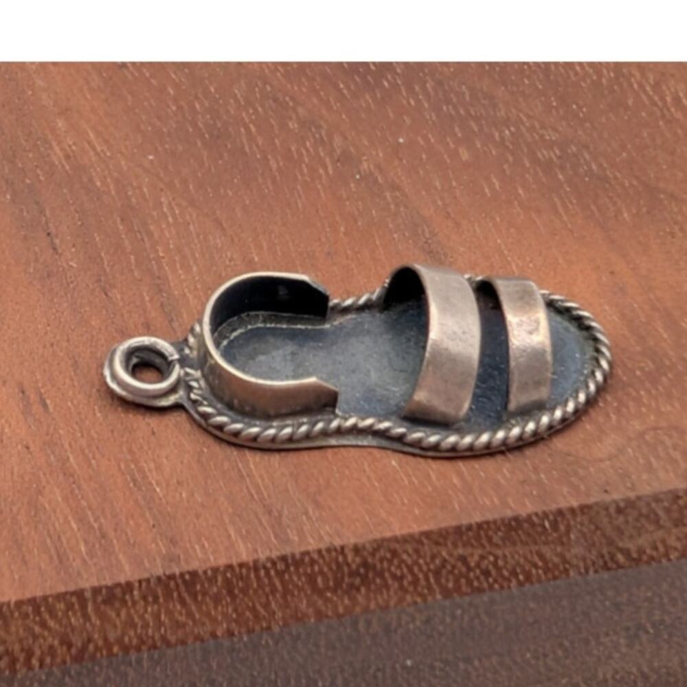 Vintage 925 Sterling Silver Roman Gladiator Sandal Pendant Charm